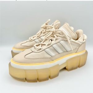 Adidas Ivy Park Rodeo Sleek Super cream platform chunky sneakers lace up